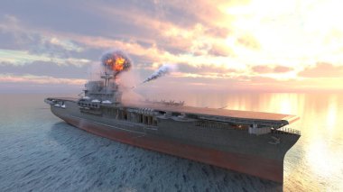 Uçak gemisinin 3D görüntülemesi