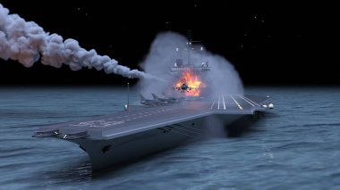 Uçak gemisinin 3D görüntülemesi