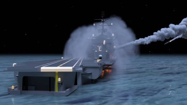 Uçak gemisinin 3D görüntülemesi