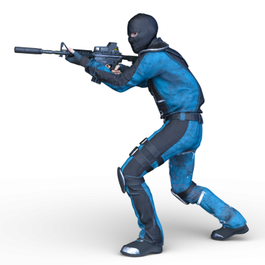 Maskeli askerin 3 boyutlu canlandırması