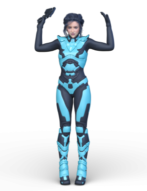 Bir siber kadının 3 boyutlu canlandırması