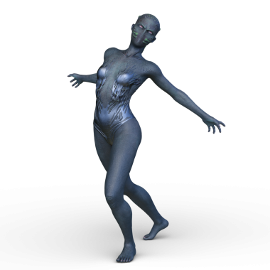 Dişi bir uzaylının 3D görüntüsü