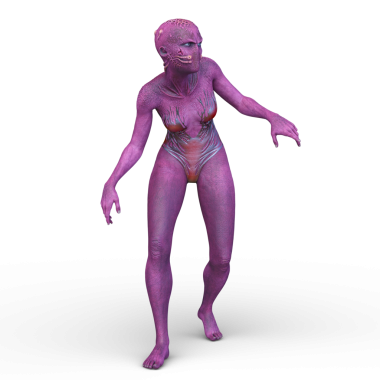 Dişi bir uzaylının 3D görüntüsü