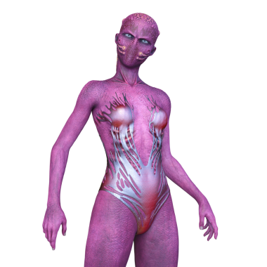 Dişi bir uzaylının 3D görüntüsü