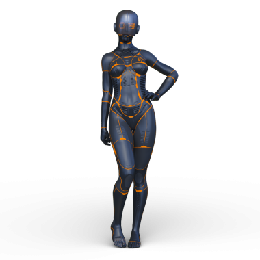 Dişi bir sayborgun 3D canlandırması