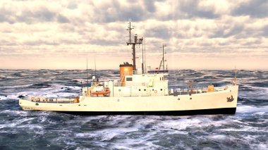 Donanma gemisinin 3D görüntülemesi