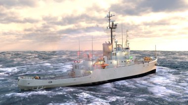 Donanma gemisinin 3D görüntülemesi