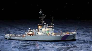 Donanma gemisinin 3D görüntülemesi