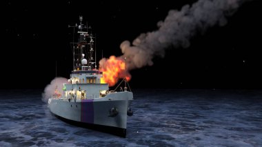 Donanma gemisinin 3D görüntülemesi