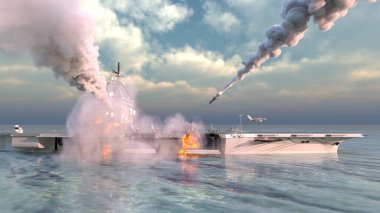 Uçak gemisinin 3D görüntülemesi