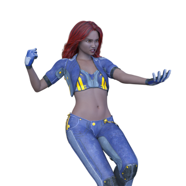 bir kadın savaşçı 3D render