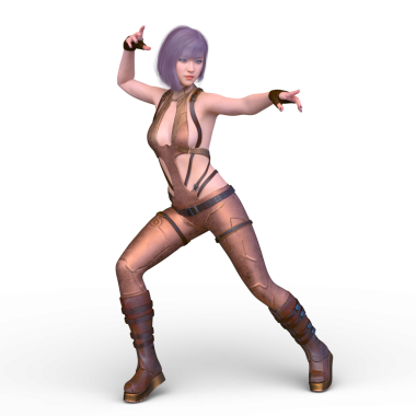 bir kadın savaşçı 3D render