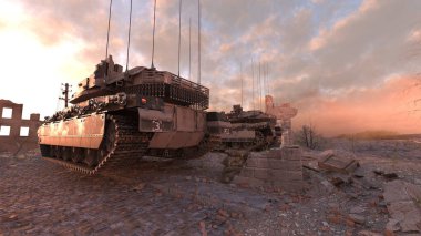 Bir tankın 3B görüntülemesi