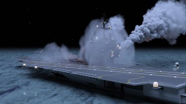 Uçak gemisinin 3D görüntülemesi