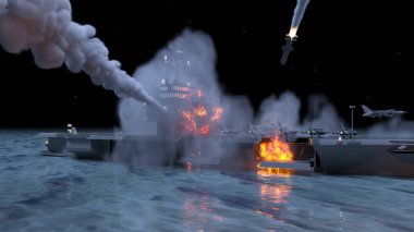 Uçak gemisinin 3D görüntülemesi