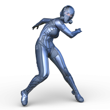 Bir siber kadının 3 boyutlu canlandırması