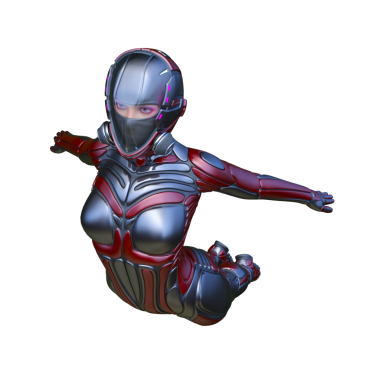 Bir siber kadının 3 boyutlu canlandırması