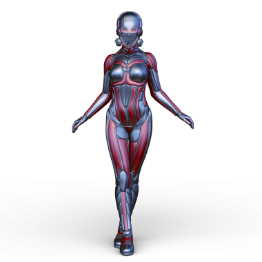 Bir siber kadının 3 boyutlu canlandırması