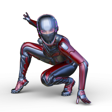 Bir siber kadının 3 boyutlu canlandırması