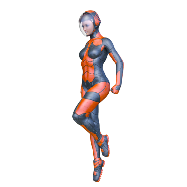 Bir siber kadının 3 boyutlu canlandırması