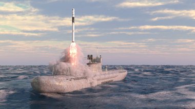 Balistik füze denizaltısının 3D görüntülemesi