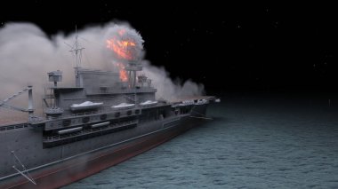 Uçak gemisinin 3D görüntülemesi