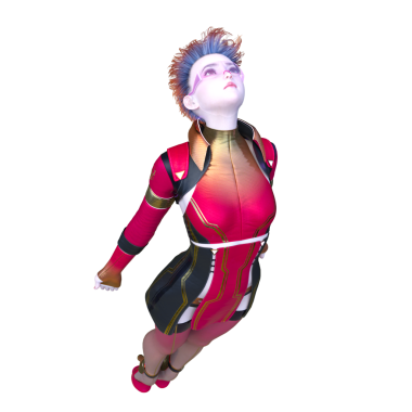 Bir siber kadının 3 boyutlu canlandırması