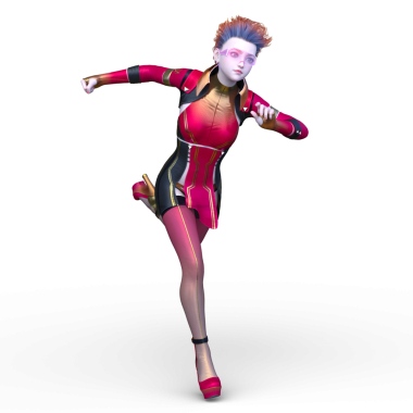 Bir siber kadının 3 boyutlu canlandırması