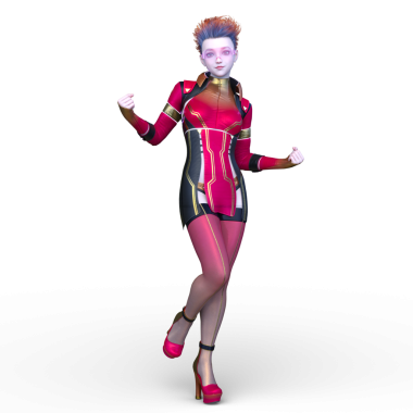 Bir siber kadının 3 boyutlu canlandırması