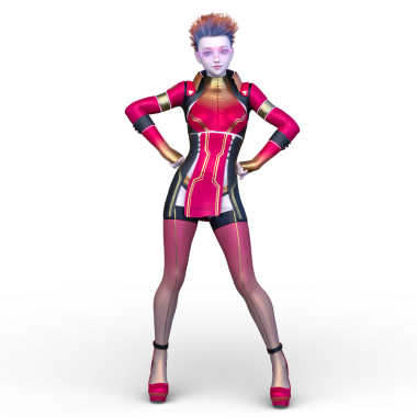 Bir siber kadının 3 boyutlu canlandırması