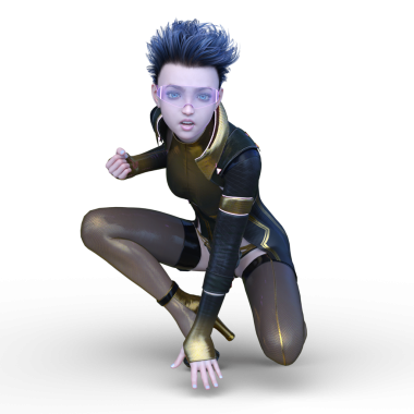 Bir siber kadının 3 boyutlu canlandırması