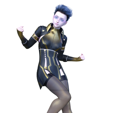 Bir siber kadının 3 boyutlu canlandırması