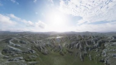 Dağ aralığının 3B görüntülemesi