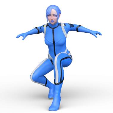 Bir siber kadının 3 boyutlu canlandırması