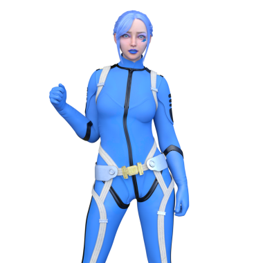 Bir siber kadının 3 boyutlu canlandırması