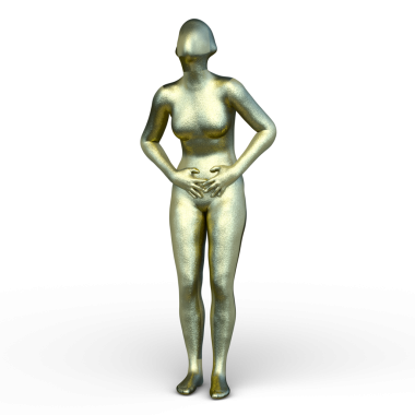 Poz veren bir kadının 3B görüntüsü