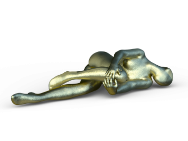 Poz veren bir kadının 3B görüntüsü