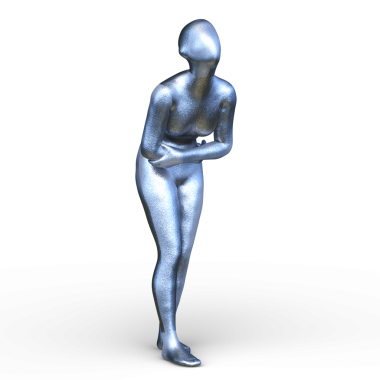 Poz veren bir kadının 3B görüntüsü