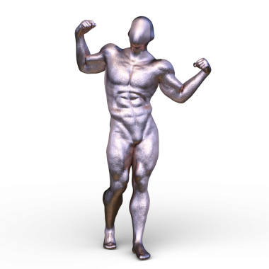 Poz veren bir adamın 3B görüntüsü