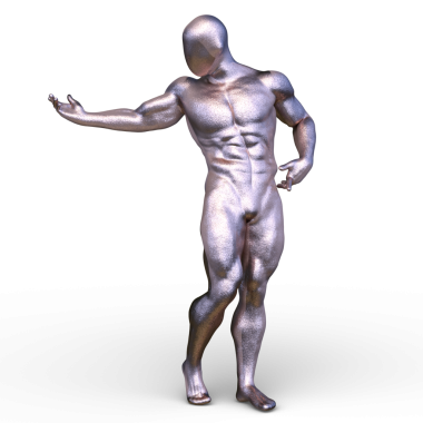 Poz veren bir adamın 3B görüntüsü