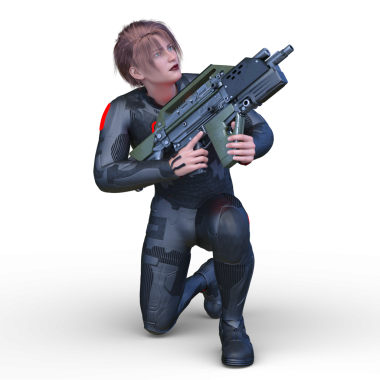 Bir siber savaşçının 3 boyutlu canlandırması