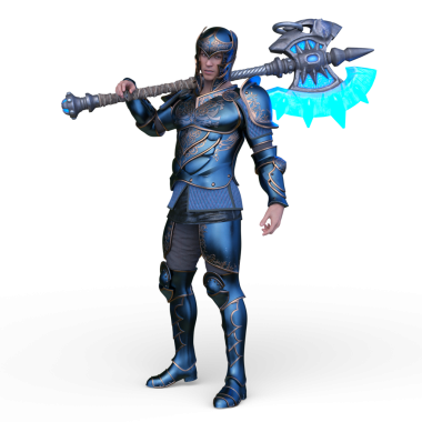 Bir şövalyenin 3 boyutlu canlandırması