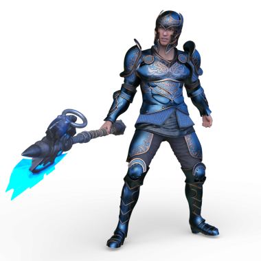 Bir şövalyenin 3 boyutlu canlandırması