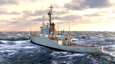 Donanma gemisinin 3D görüntülemesi