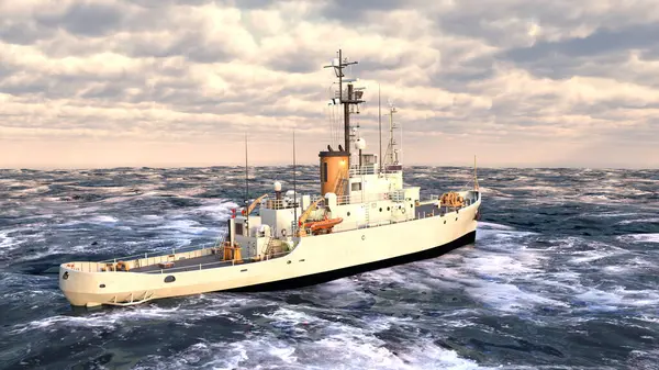 Donanma gemisinin 3D görüntülemesi