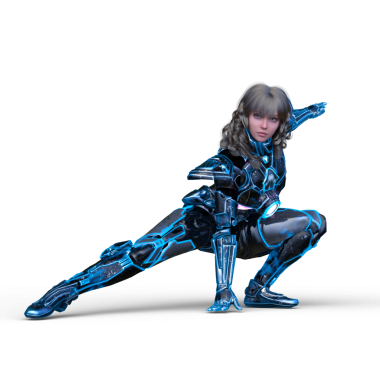 Bir siber kadının 3 boyutlu canlandırması