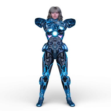 Bir siber kadının 3 boyutlu canlandırması