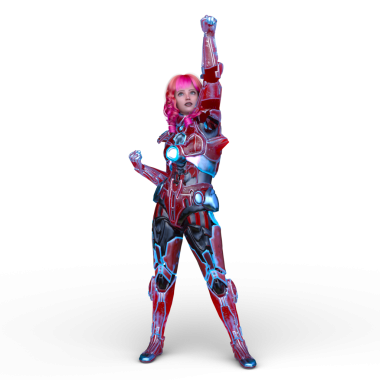 Bir siber kadının 3 boyutlu canlandırması