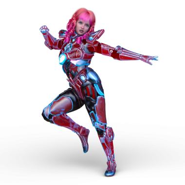 Bir siber kadının 3 boyutlu canlandırması