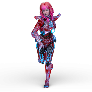 Bir siber kadının 3 boyutlu canlandırması